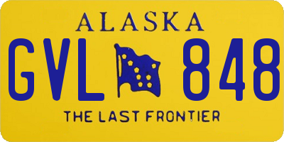 AK license plate GVL848
