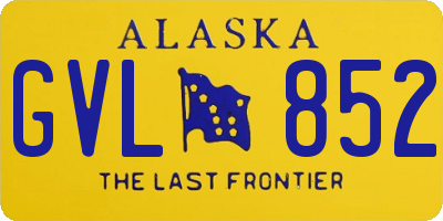 AK license plate GVL852