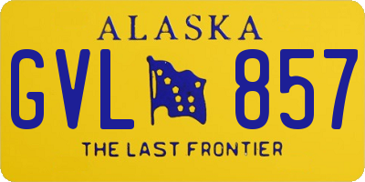 AK license plate GVL857