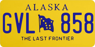 AK license plate GVL858