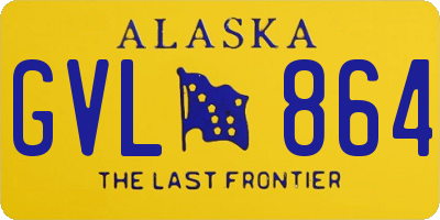 AK license plate GVL864