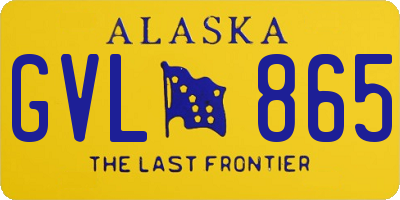 AK license plate GVL865