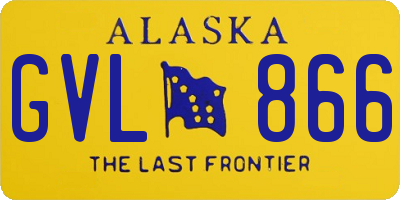 AK license plate GVL866