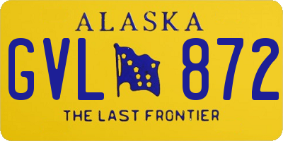 AK license plate GVL872