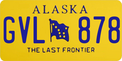 AK license plate GVL878