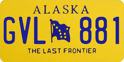 AK license plate GVL881