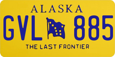 AK license plate GVL885