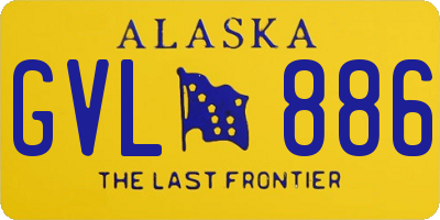 AK license plate GVL886