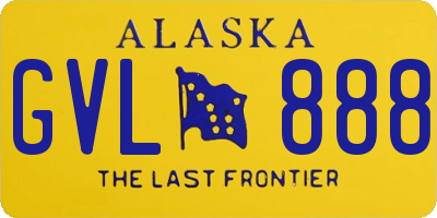 AK license plate GVL888