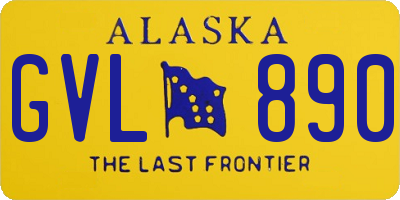 AK license plate GVL890