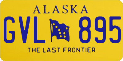 AK license plate GVL895