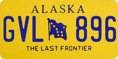 AK license plate GVL896