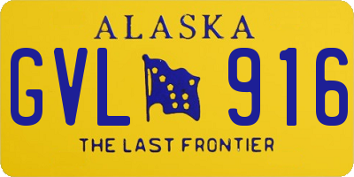 AK license plate GVL916