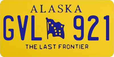 AK license plate GVL921