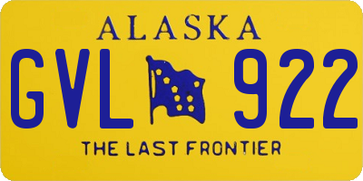 AK license plate GVL922