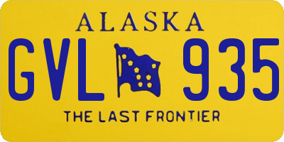 AK license plate GVL935