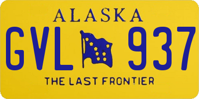 AK license plate GVL937