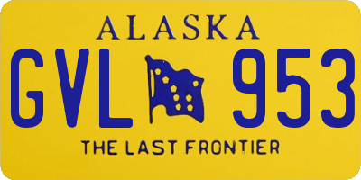 AK license plate GVL953