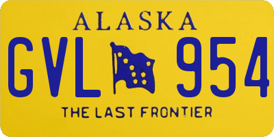 AK license plate GVL954