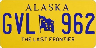 AK license plate GVL962