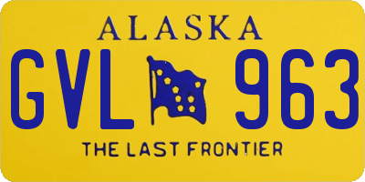 AK license plate GVL963