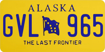 AK license plate GVL965