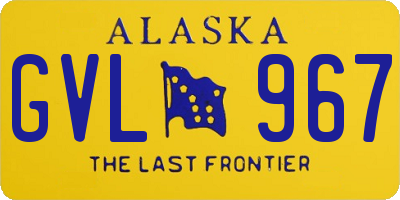 AK license plate GVL967