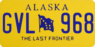AK license plate GVL968