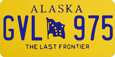 AK license plate GVL975