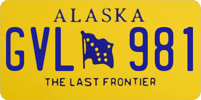 AK license plate GVL981