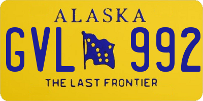 AK license plate GVL992