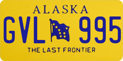 AK license plate GVL995