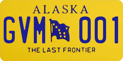 AK license plate GVM001