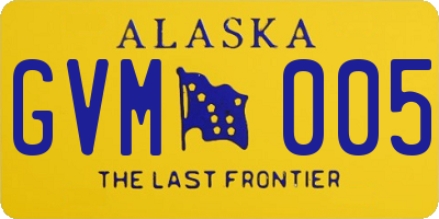 AK license plate GVM005