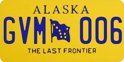AK license plate GVM006