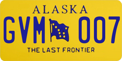 AK license plate GVM007