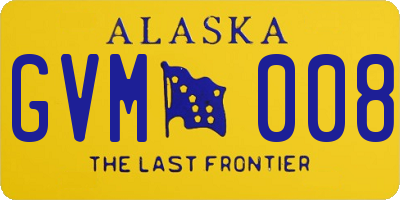 AK license plate GVM008