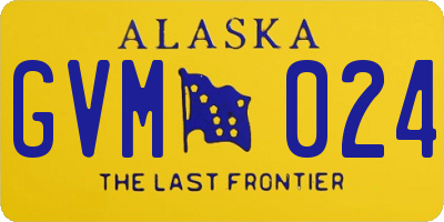 AK license plate GVM024