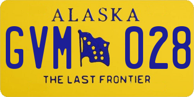 AK license plate GVM028