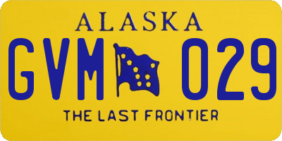 AK license plate GVM029