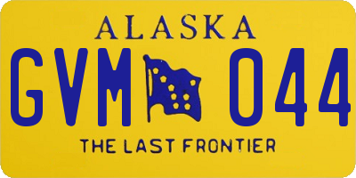 AK license plate GVM044