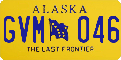 AK license plate GVM046
