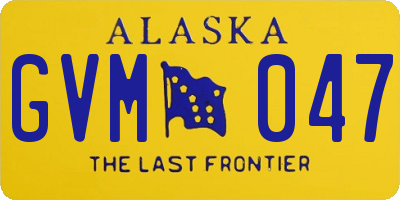 AK license plate GVM047