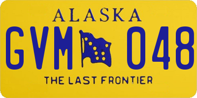 AK license plate GVM048