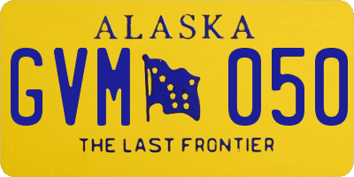 AK license plate GVM050