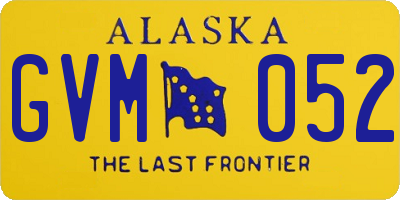 AK license plate GVM052