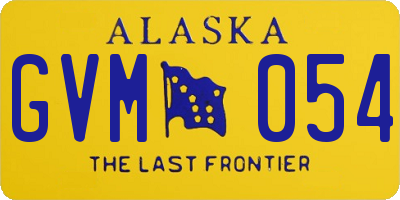 AK license plate GVM054