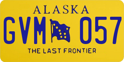 AK license plate GVM057