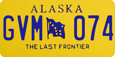 AK license plate GVM074