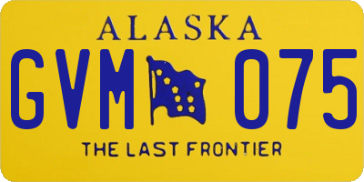 AK license plate GVM075